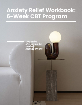 Anxiety Relief Workbook | 6-Week CBT Program | Anxiety Worksheets | Printable PDF