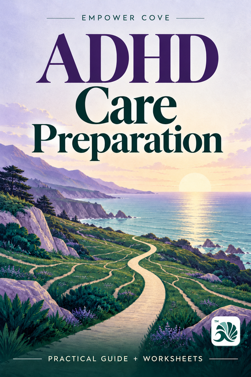 ADHD Care Preparation — Empower Cove digital guide cover