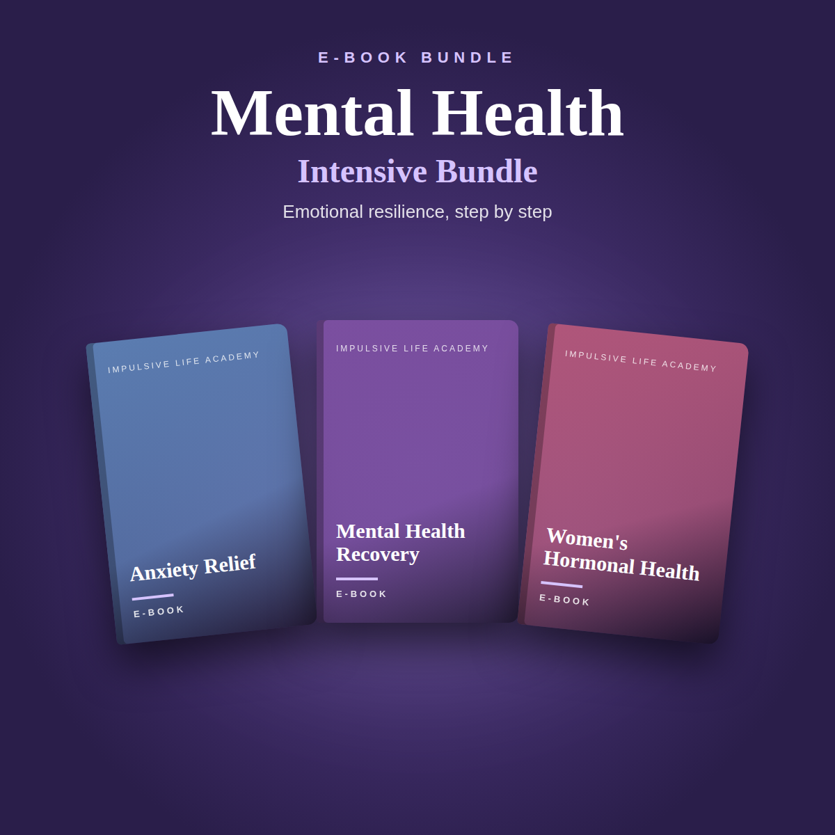 Mental Health Intensive Bundle | 3 Workbooks: Anxiety, CBT/DBT & Hormonal Health | Printable PDFs